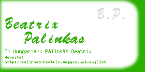 beatrix palinkas business card
